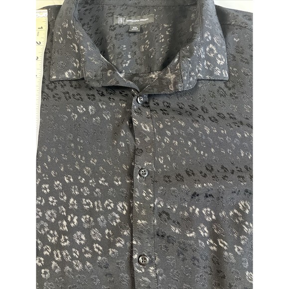 INC.  Men's Black Button Silky Shirt SIZE XXL NEW - Picture 14 of 16